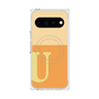 プレミアムスクエアケース with Pixelsnap［ オリジナル - initial two tone - U orange ］