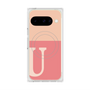 プレミアムスクエアケース with Pixelsnap［ オリジナル - initial two tone - U pink ］