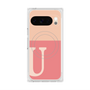 プレミアムスクエアケース with Pixelsnap［ オリジナル - initial two tone - U pink ］