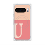 プレミアムスクエアケース with Pixelsnap［ オリジナル - initial two tone - U pink ］