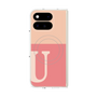 プレミアムスクエアケース with Pixelsnap［ オリジナル - initial two tone - U pink ］