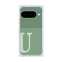 プレミアムスクエアケース with Pixelsnap［ オリジナル - initial two tone - U green ］