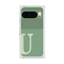 プレミアムスクエアケース with Pixelsnap［ オリジナル - initial two tone - U green ］