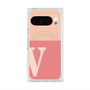 プレミアムスクエアケース with Pixelsnap［ オリジナル - initial two tone - V pink ］