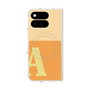プレミアムスクエアケース with Pixelsnap［ オリジナル - initial two tone - A orange ］