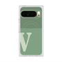 プレミアムスクエアケース with Pixelsnap［ オリジナル - initial two tone - V green ］