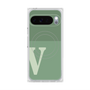 プレミアムスクエアケース with Pixelsnap［ オリジナル - initial two tone - V green ］