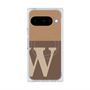 プレミアムスクエアケース with Pixelsnap［ オリジナル - initial two tone - W brown ］