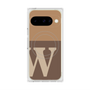 プレミアムスクエアケース with Pixelsnap［ オリジナル - initial two tone - W brown ］
