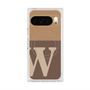 プレミアムスクエアケース with Pixelsnap［ オリジナル - initial two tone - W brown ］