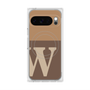 プレミアムスクエアケース with Pixelsnap［ オリジナル - initial two tone - W brown ］