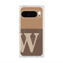 プレミアムスクエアケース with Pixelsnap［ オリジナル - initial two tone - W brown ］