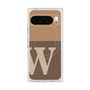 プレミアムスクエアケース with Pixelsnap［ オリジナル - initial two tone - W brown ］