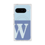 プレミアムスクエアケース with Pixelsnap［ オリジナル - initial two tone - W blue ］