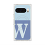 プレミアムスクエアケース with Pixelsnap［ オリジナル - initial two tone - W blue ］