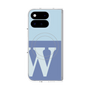 プレミアムスクエアケース with Pixelsnap［ オリジナル - initial two tone - W blue ］