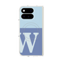 プレミアムスクエアケース with Pixelsnap［ オリジナル - initial two tone - W blue ］