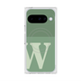 プレミアムスクエアケース with Pixelsnap［ オリジナル - initial two tone - W green ］