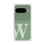 プレミアムスクエアケース with Pixelsnap［ オリジナル - initial two tone - W green ］