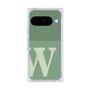 プレミアムスクエアケース with Pixelsnap［ オリジナル - initial two tone - W green ］