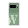 プレミアムスクエアケース with Pixelsnap［ オリジナル - initial two tone - W green ］