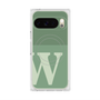 プレミアムスクエアケース with Pixelsnap［ オリジナル - initial two tone - W green ］