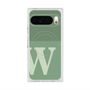 プレミアムスクエアケース with Pixelsnap［ オリジナル - initial two tone - W green ］