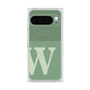 プレミアムスクエアケース with Pixelsnap［ オリジナル - initial two tone - W green ］