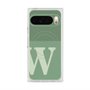 プレミアムスクエアケース with Pixelsnap［ オリジナル - initial two tone - W green ］