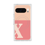 プレミアムスクエアケース with Pixelsnap［ オリジナル - initial two tone - X pink ］