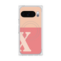 プレミアムスクエアケース with Pixelsnap［ オリジナル - initial two tone - X pink ］