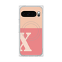 プレミアムスクエアケース with Pixelsnap［ オリジナル - initial two tone - X pink ］
