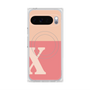 プレミアムスクエアケース with Pixelsnap［ オリジナル - initial two tone - X pink ］