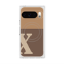 プレミアムスクエアケース with Pixelsnap［ オリジナル - initial two tone - X brown ］