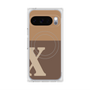 プレミアムスクエアケース with Pixelsnap［ オリジナル - initial two tone - X brown ］