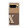 プレミアムスクエアケース with Pixelsnap［ オリジナル - initial two tone - X brown ］