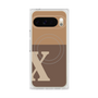 プレミアムスクエアケース with Pixelsnap［ オリジナル - initial two tone - X brown ］