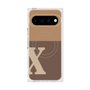 プレミアムスクエアケース with Pixelsnap［ オリジナル - initial two tone - X brown ］