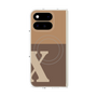 プレミアムスクエアケース with Pixelsnap［ オリジナル - initial two tone - X brown ］