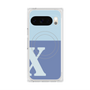 プレミアムスクエアケース with Pixelsnap［ オリジナル - initial two tone - X blue ］