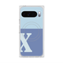 プレミアムスクエアケース with Pixelsnap［ オリジナル - initial two tone - X blue ］
