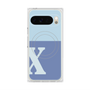 プレミアムスクエアケース with Pixelsnap［ オリジナル - initial two tone - X blue ］