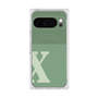 プレミアムスクエアケース with Pixelsnap［ オリジナル - initial two tone - X green ］