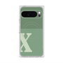 プレミアムスクエアケース with Pixelsnap［ オリジナル - initial two tone - X green ］