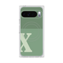 プレミアムスクエアケース with Pixelsnap［ オリジナル - initial two tone - X green ］