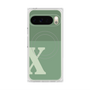 プレミアムスクエアケース with Pixelsnap［ オリジナル - initial two tone - X green ］