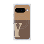 プレミアムスクエアケース with Pixelsnap［ オリジナル - initial two tone - Y brown ］