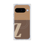プレミアムスクエアケース with Pixelsnap［ オリジナル - initial two tone - Z brown ］