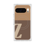 プレミアムスクエアケース with Pixelsnap［ オリジナル - initial two tone - Z brown ］