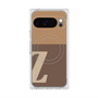 プレミアムスクエアケース with Pixelsnap［ オリジナル - initial two tone - Z brown ］